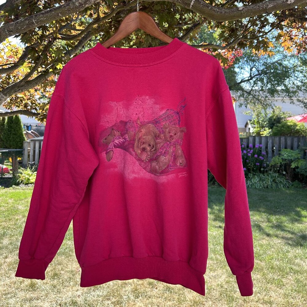 Vintage Northern Getaway Puppy  Crewneck Sweater